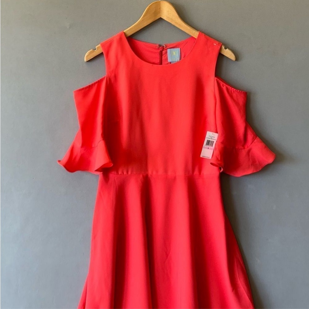 Cece Stylish Coral Dress size 6 - Picture 2 of 7